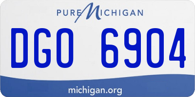 MI license plate DGO6904