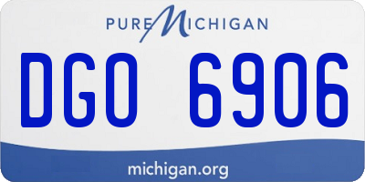 MI license plate DGO6906