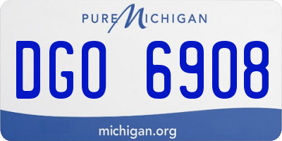 MI license plate DGO6908