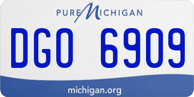 MI license plate DGO6909