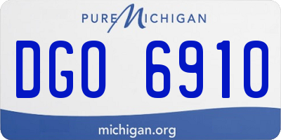 MI license plate DGO6910