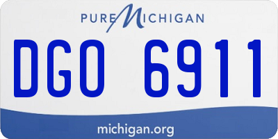 MI license plate DGO6911