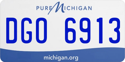 MI license plate DGO6913
