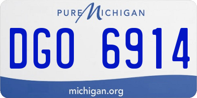 MI license plate DGO6914