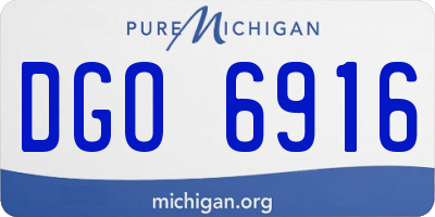 MI license plate DGO6916