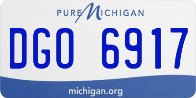 MI license plate DGO6917