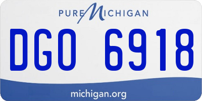 MI license plate DGO6918