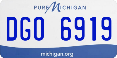 MI license plate DGO6919