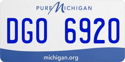 MI license plate DGO6920