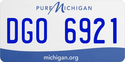 MI license plate DGO6921