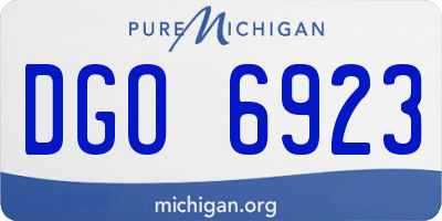 MI license plate DGO6923