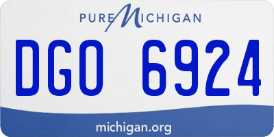 MI license plate DGO6924