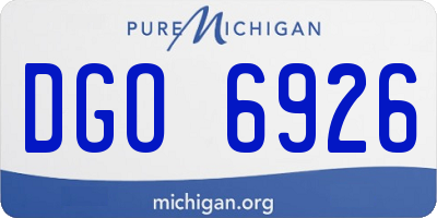 MI license plate DGO6926