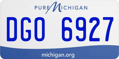 MI license plate DGO6927