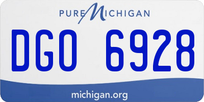 MI license plate DGO6928