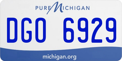 MI license plate DGO6929
