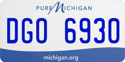 MI license plate DGO6930