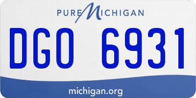 MI license plate DGO6931