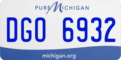 MI license plate DGO6932