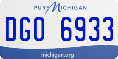 MI license plate DGO6933