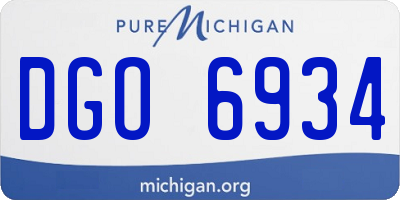 MI license plate DGO6934