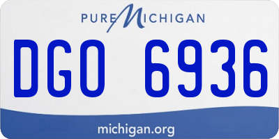 MI license plate DGO6936