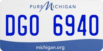 MI license plate DGO6940