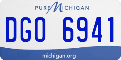 MI license plate DGO6941