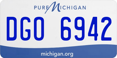 MI license plate DGO6942
