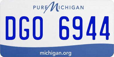 MI license plate DGO6944