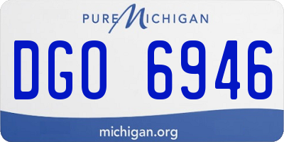 MI license plate DGO6946