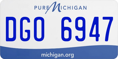 MI license plate DGO6947