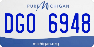 MI license plate DGO6948