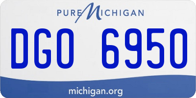 MI license plate DGO6950