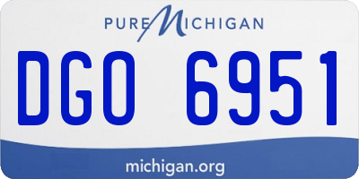 MI license plate DGO6951