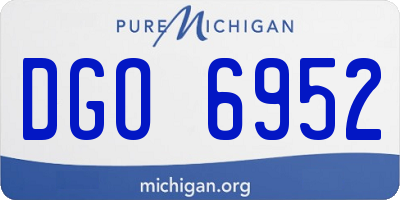 MI license plate DGO6952