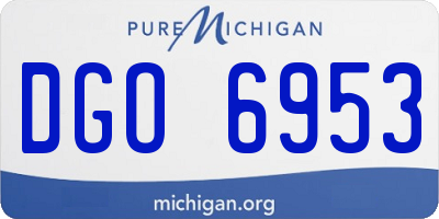 MI license plate DGO6953