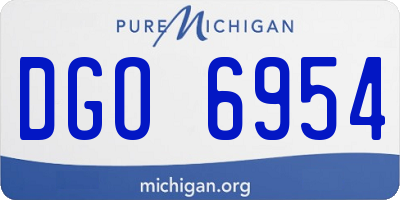 MI license plate DGO6954