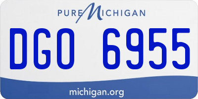 MI license plate DGO6955