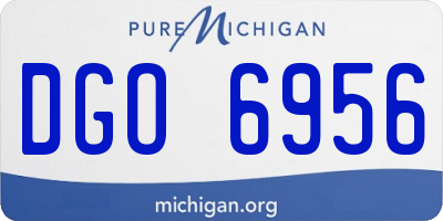 MI license plate DGO6956
