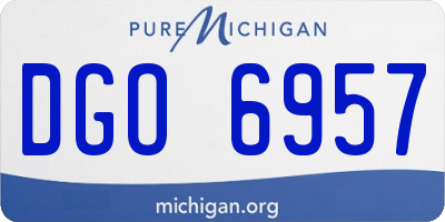 MI license plate DGO6957
