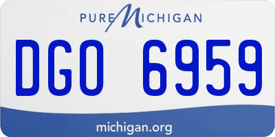 MI license plate DGO6959