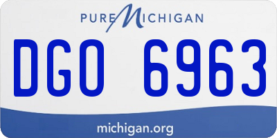 MI license plate DGO6963