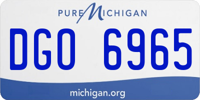 MI license plate DGO6965