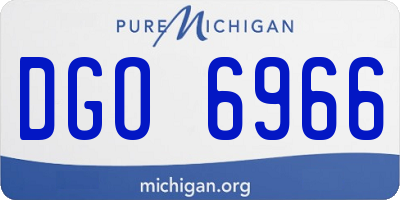 MI license plate DGO6966
