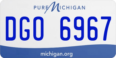 MI license plate DGO6967