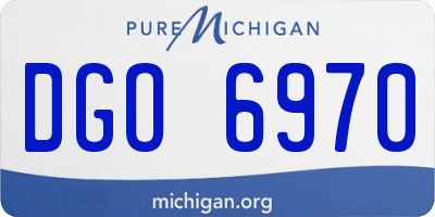 MI license plate DGO6970