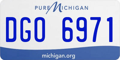 MI license plate DGO6971