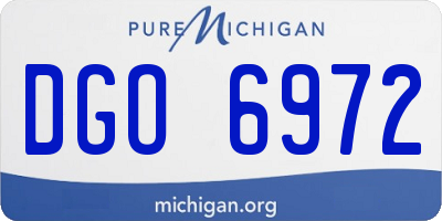 MI license plate DGO6972