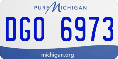 MI license plate DGO6973